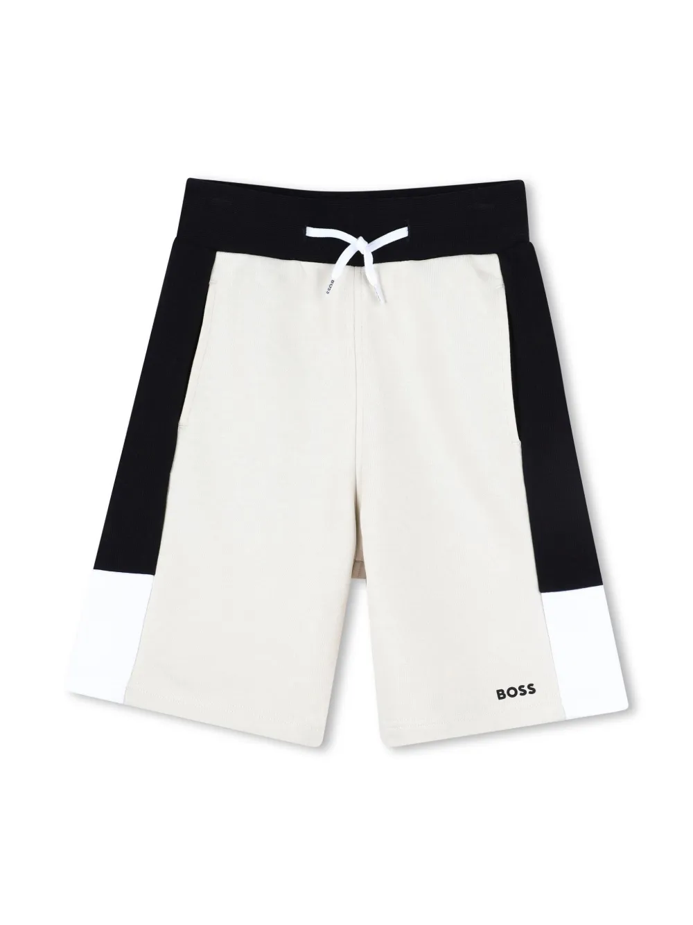 BOSS Kidswear Shorts met logo Beige