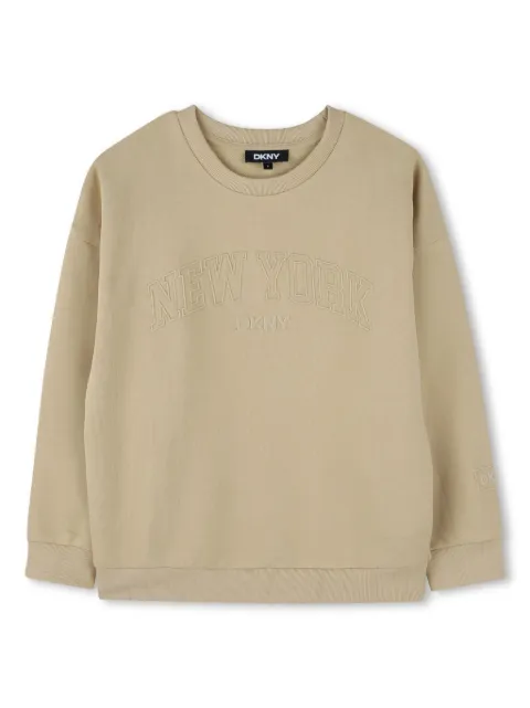 Dkny Kids سويت شيرت مطرز بشعار الماركة
