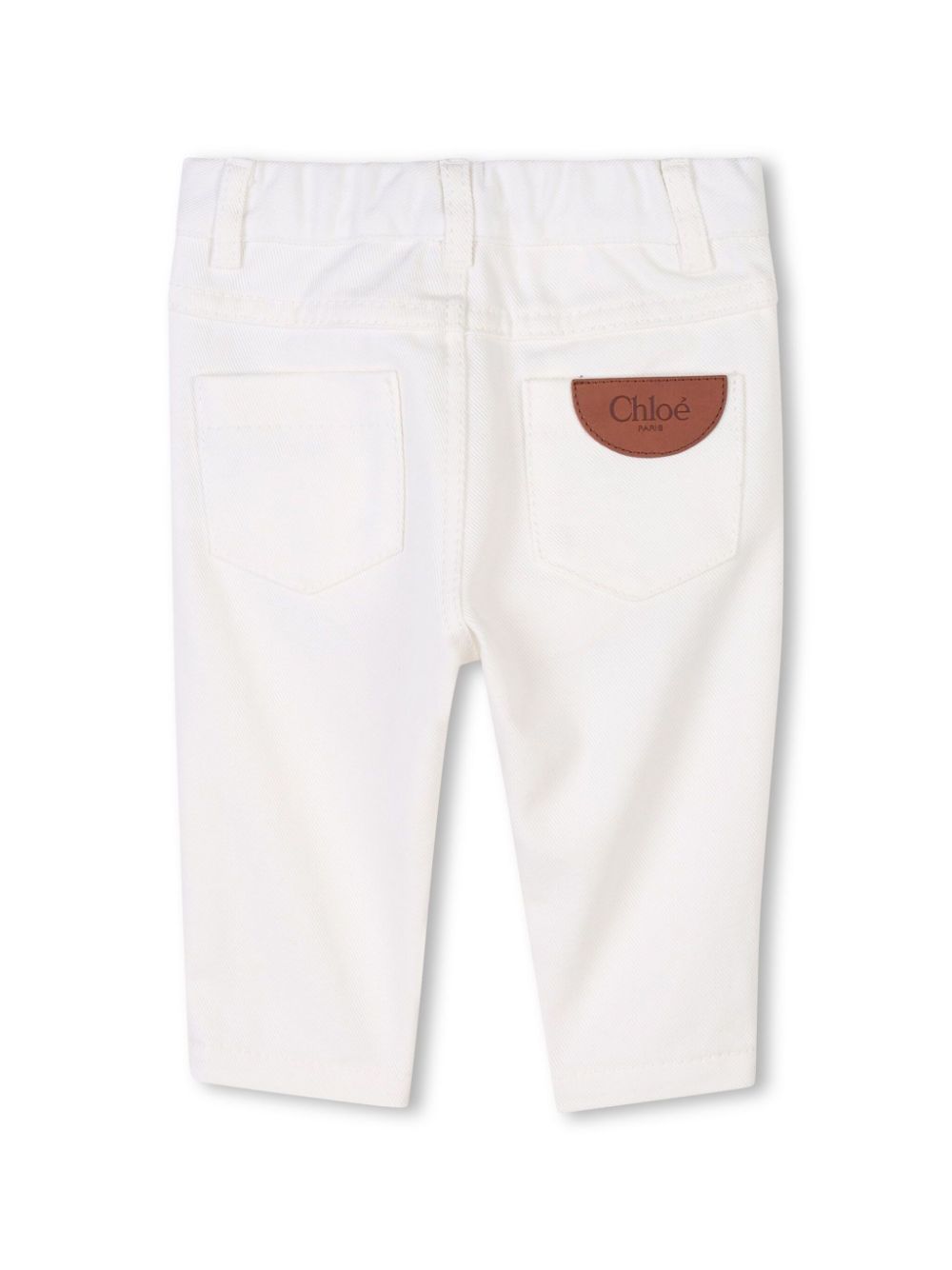 Chloé Kids Broek met studs OFFWHITE