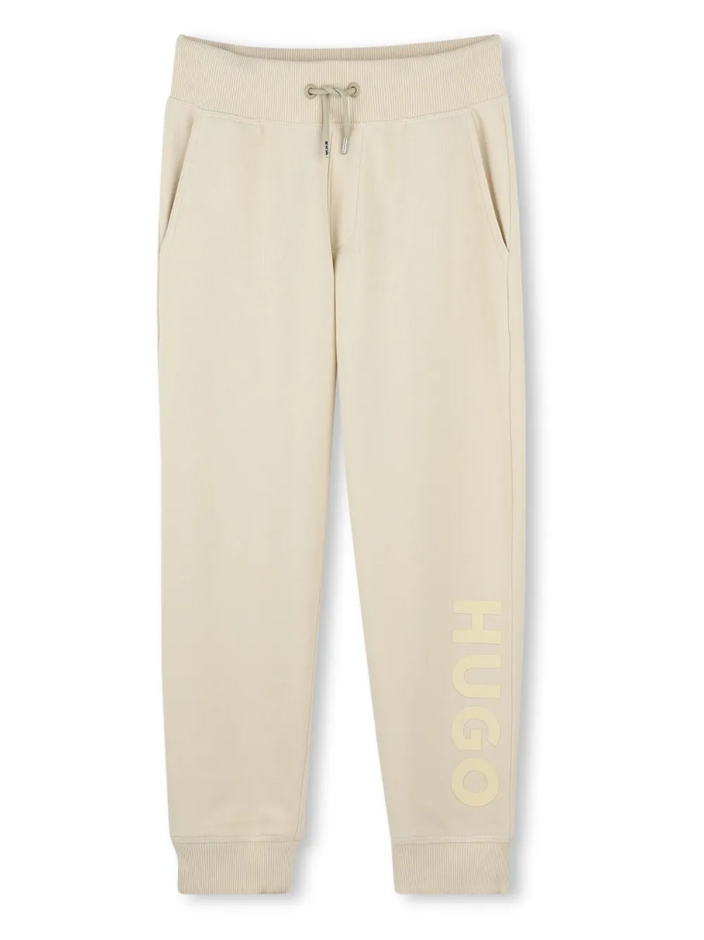 HUGO KIDS Broek met logoprint Beige