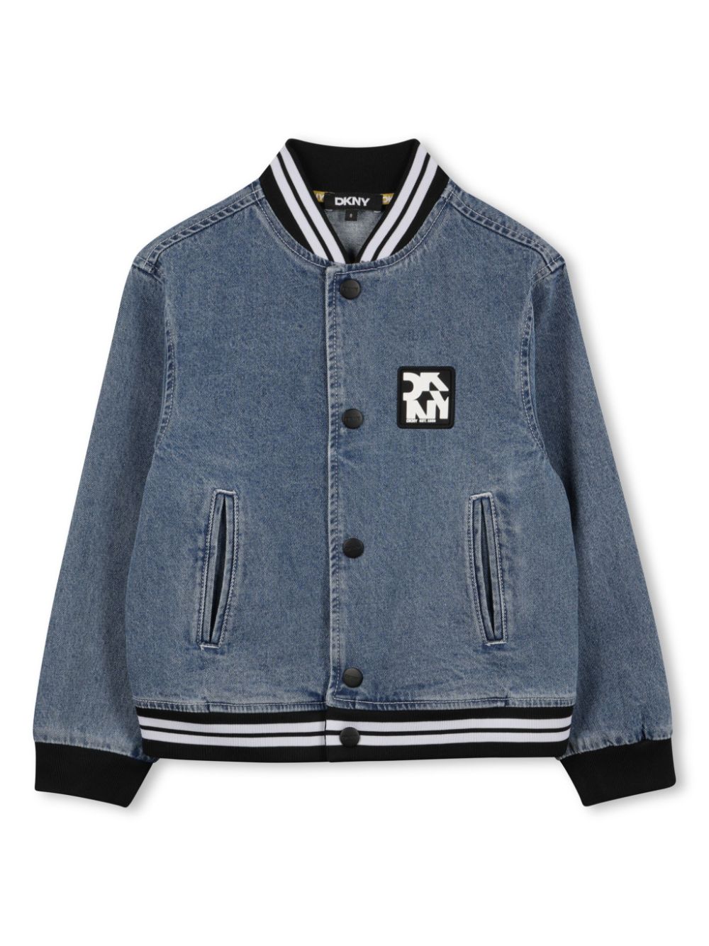 Dkny Kids Spijkerjack met logoprint Blauw