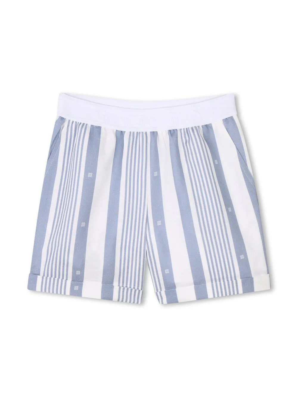 Givenchy Kids Shirt en shorts met jacquard Blauw