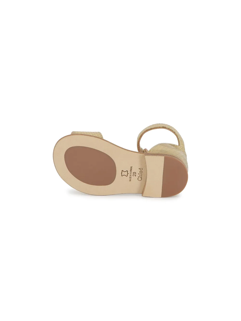 Chloé Kids metallic sandals Gold