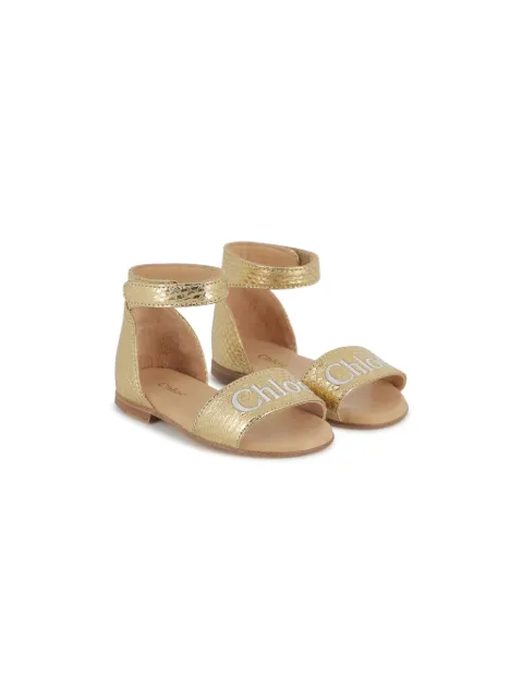 Chloé Kids sandalias metalizadas