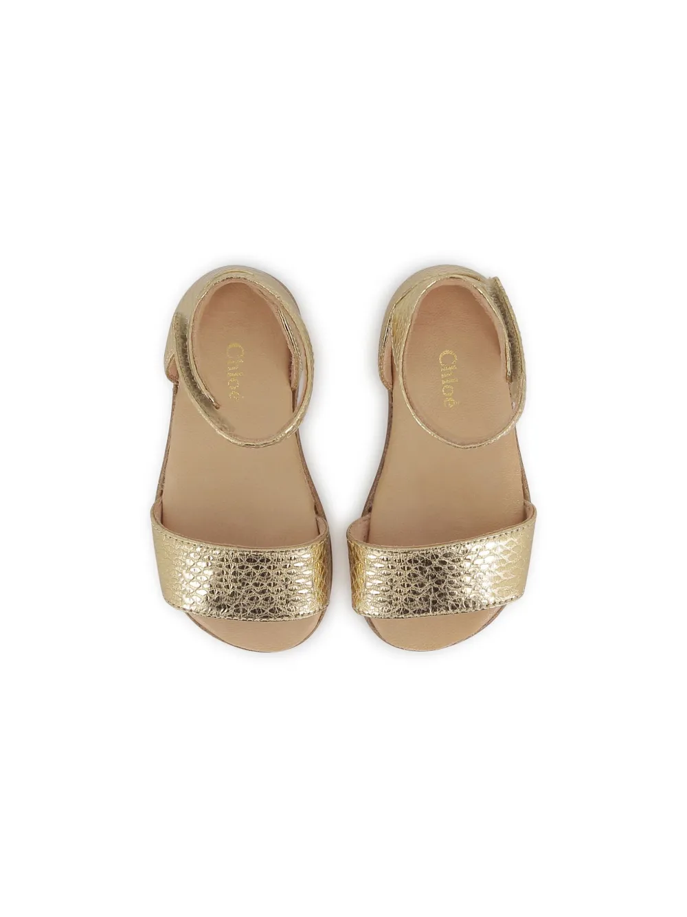 Chloé Kids metallic sandals Gold