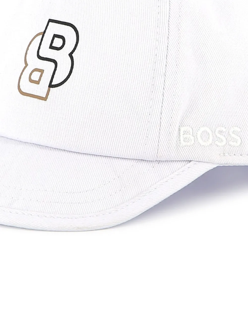 BOSS Kidswear Pet met logoprint Wit