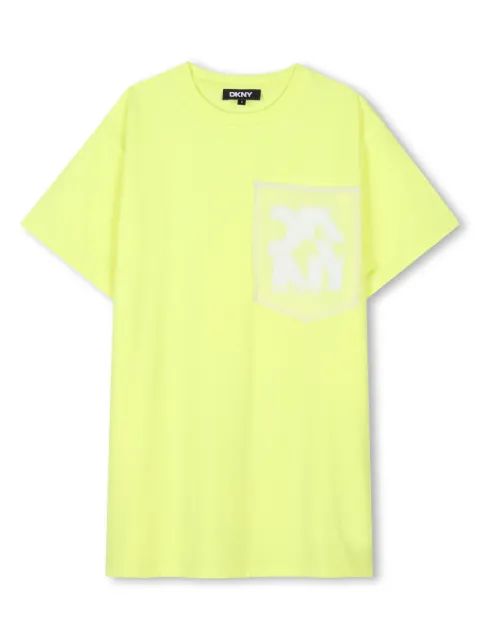 Dkny Kids تيشيرت طويل بطبعة شعار الماركة