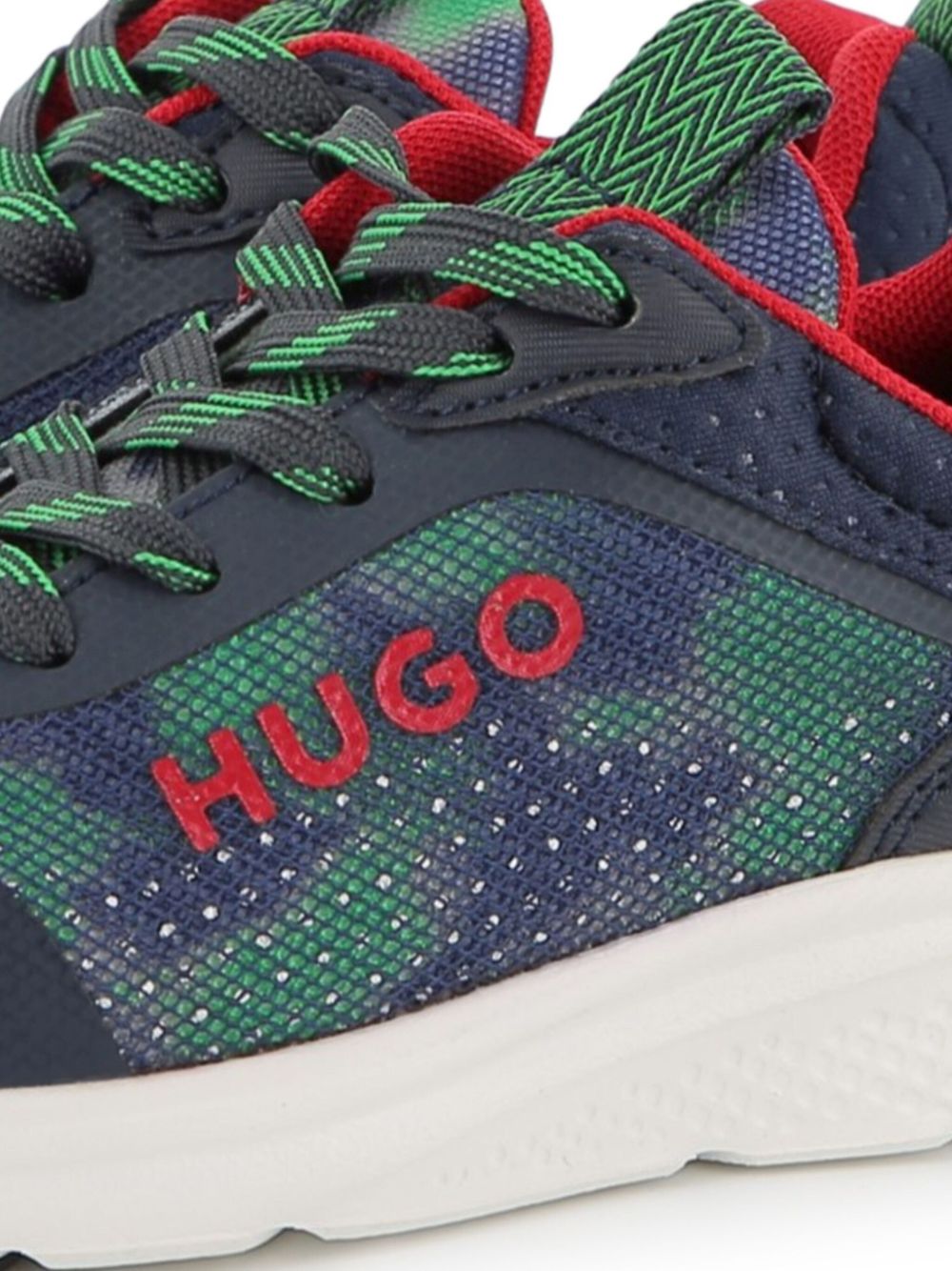 HUGO KIDS abstract-print sneakers - Blue