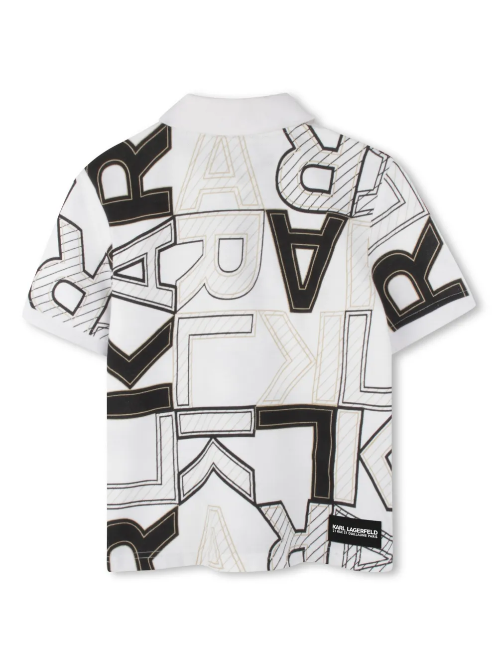 Karl Lagerfeld Kids Poloshirt met logoprint - Wit