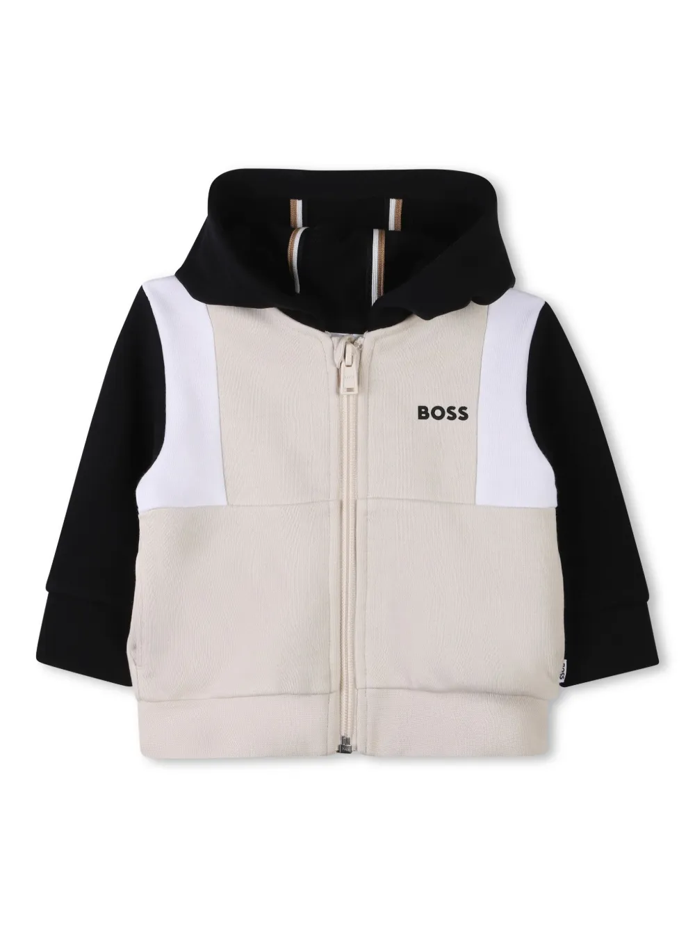 Image 1 of BOSS Kidswear Cardigan de capuz com logo