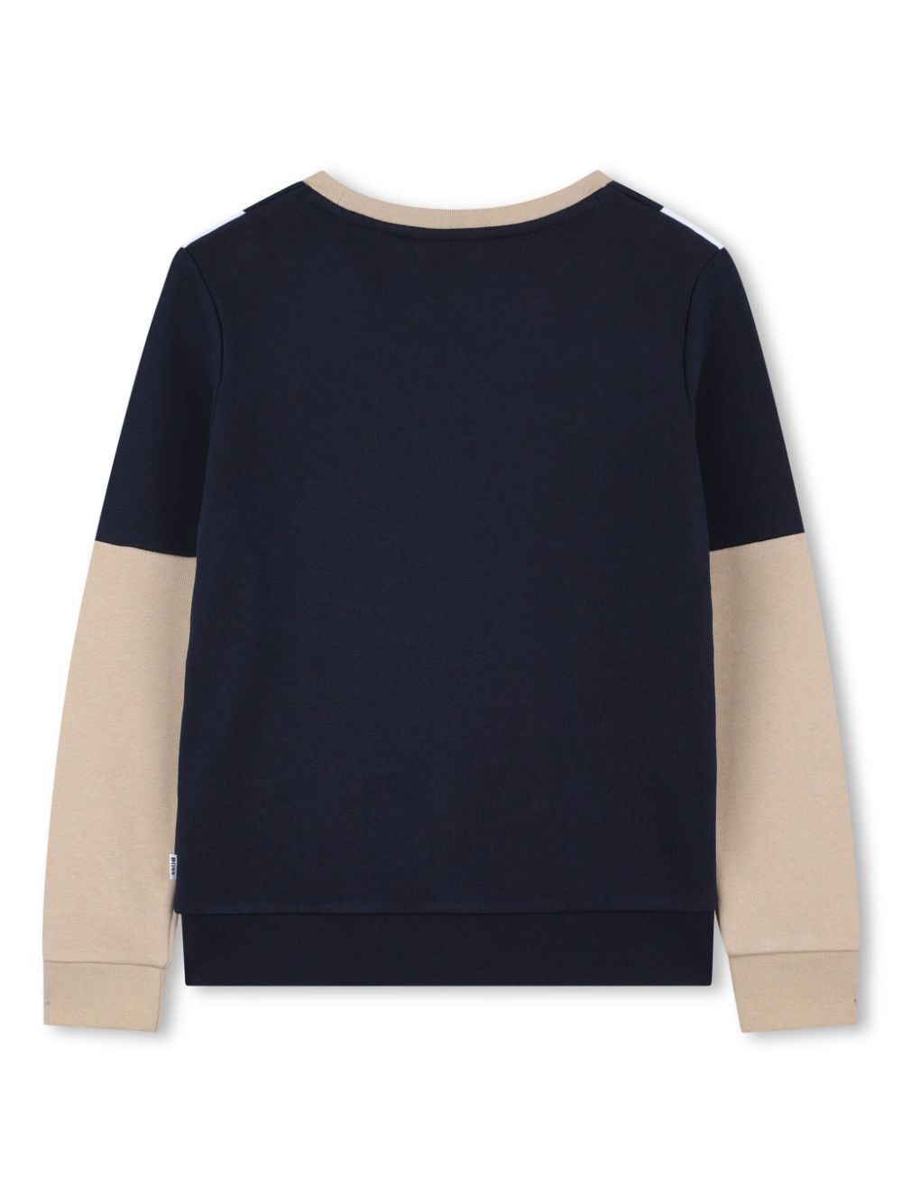 BOSS Kidswear Sweater met colourblocking - Blauw