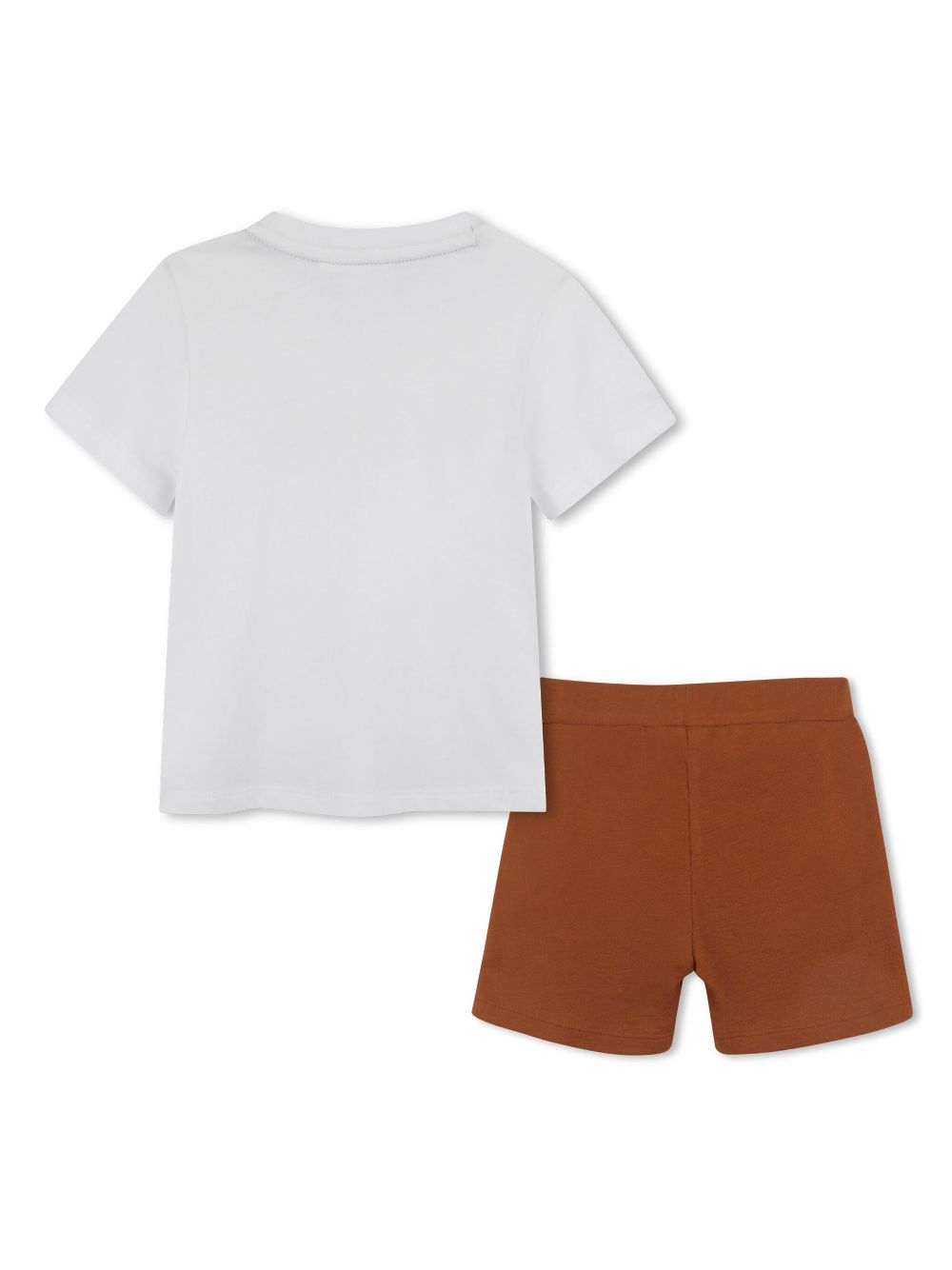 BOSS Kidswear T-shirt en shorts met logoprint - Bruin