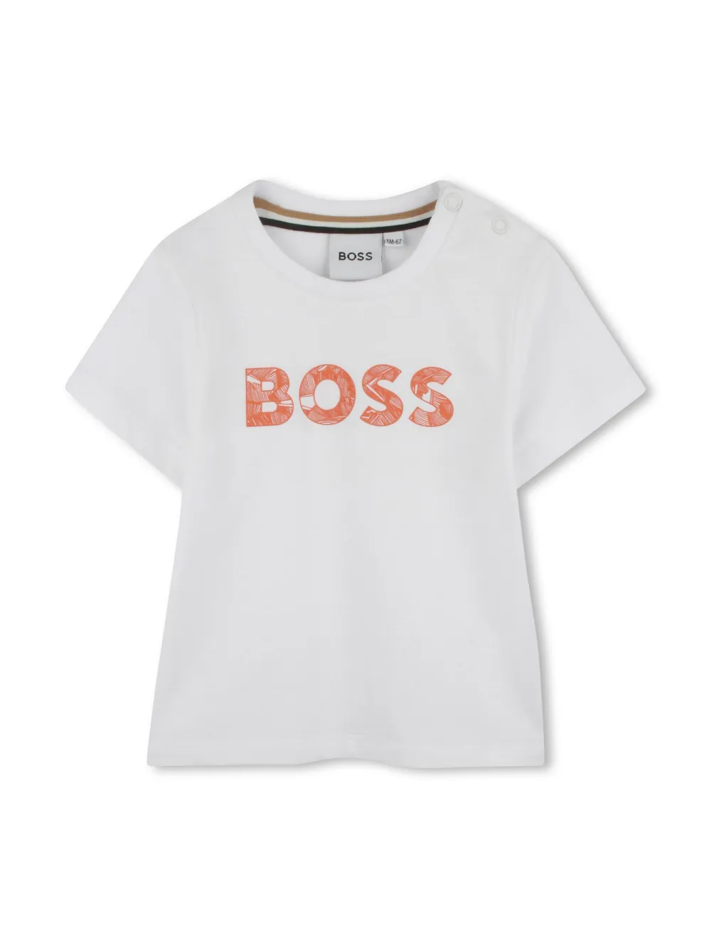 BOSS Kidswear T-shirt en shorts met logoprint Bruin