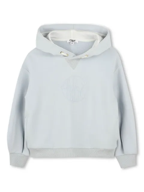 Chloé Kids logo-embroidered hoodie