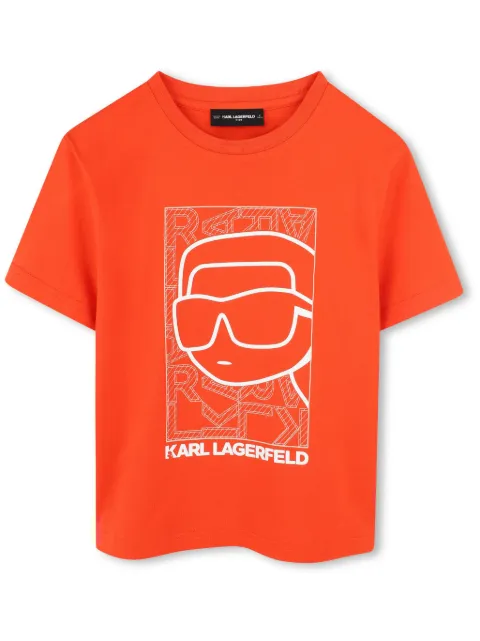 Karl Lagerfeld Kids playera con motivo Ikonik Karl