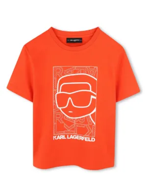 Karl Lagerfeld Kids Ikonik Karl T-shirt | Orange | FARFETCH