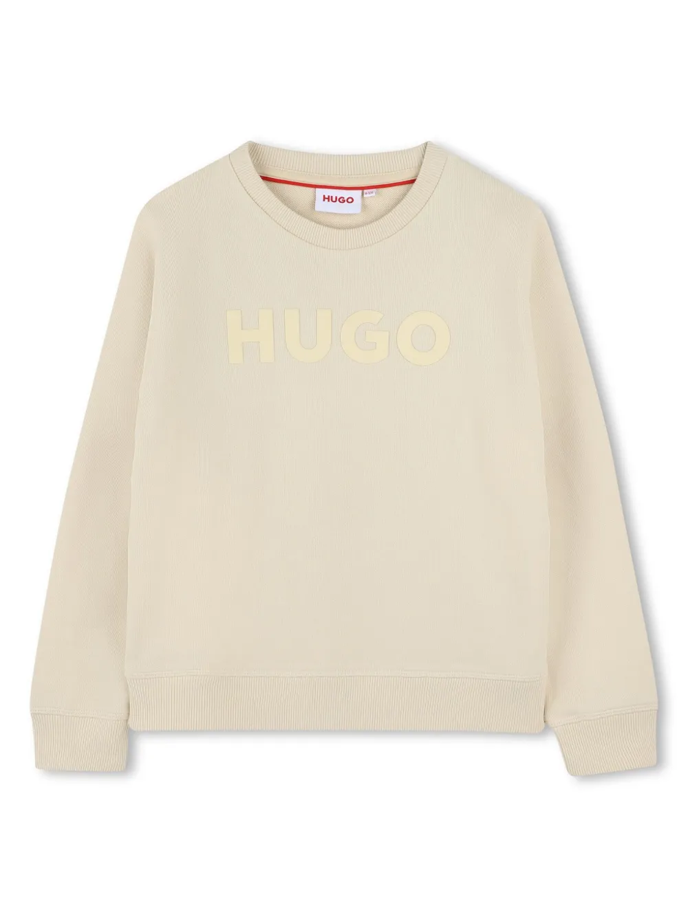 HUGO KIDS Sweater met logoprint Beige