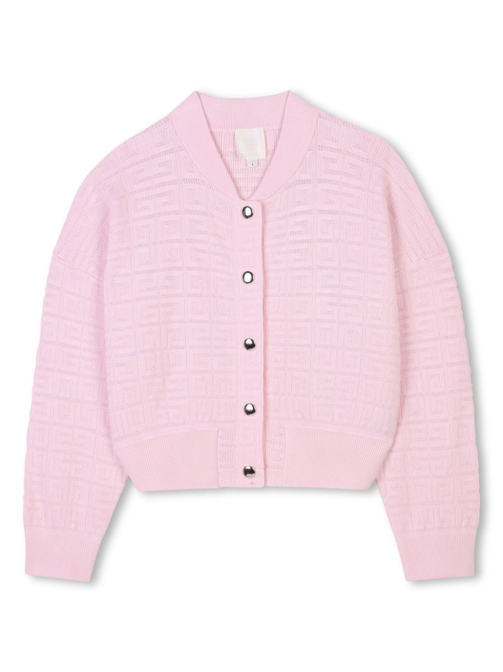 Givenchy Kids 4G jacquard pattern knit cardigan - Pink