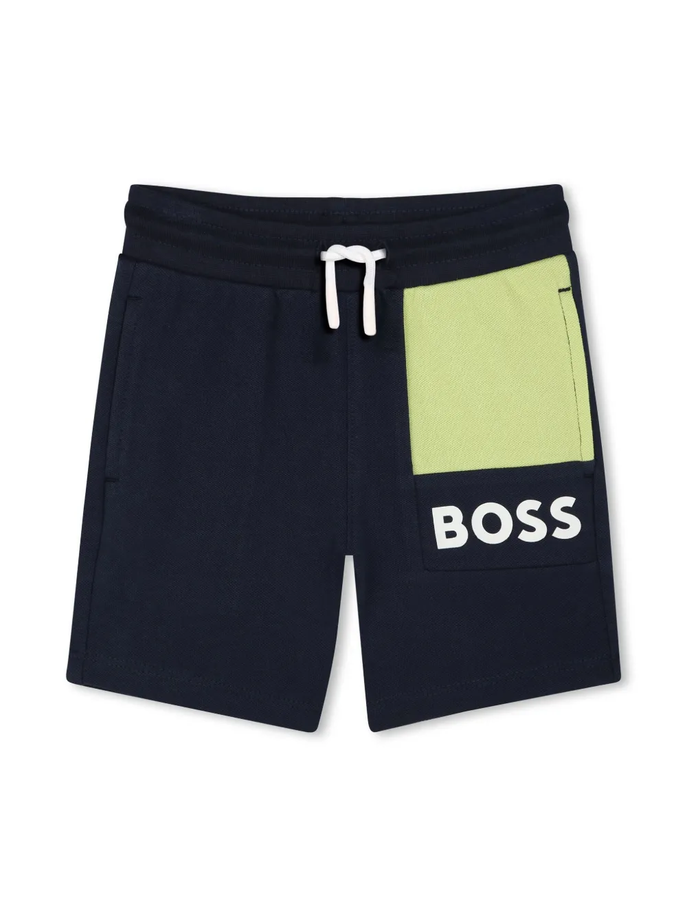 BOSS Kidswear Shorts met logoprint Blauw