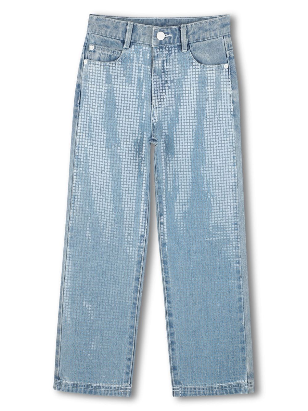 Dkny Kids sequin-embellished cotton jeans - Blue