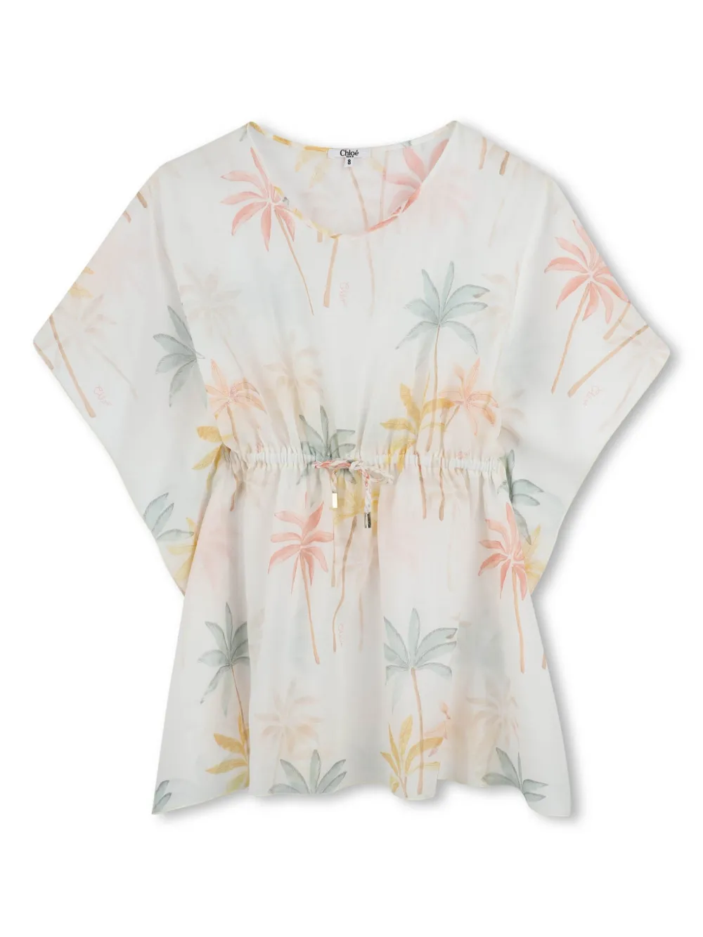 Chloé Kids Kleid mit Palm Grove-Print | Weiß | Image 1