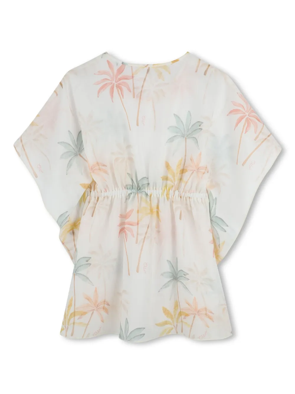 Chloé Kids Jurk met palmboomprint - Wit