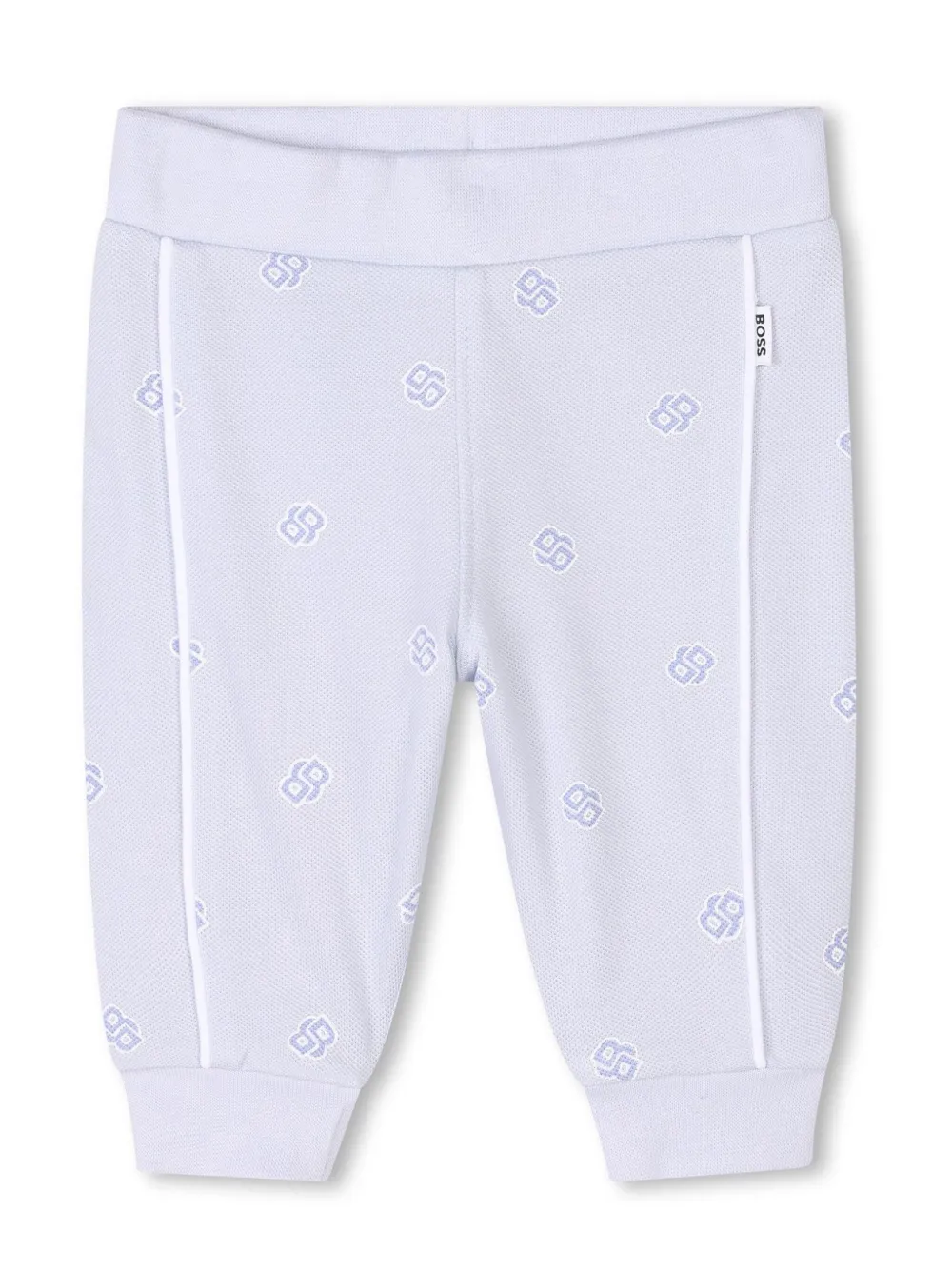 BOSS Kidswear Trainingspak met monogram-print Blauw