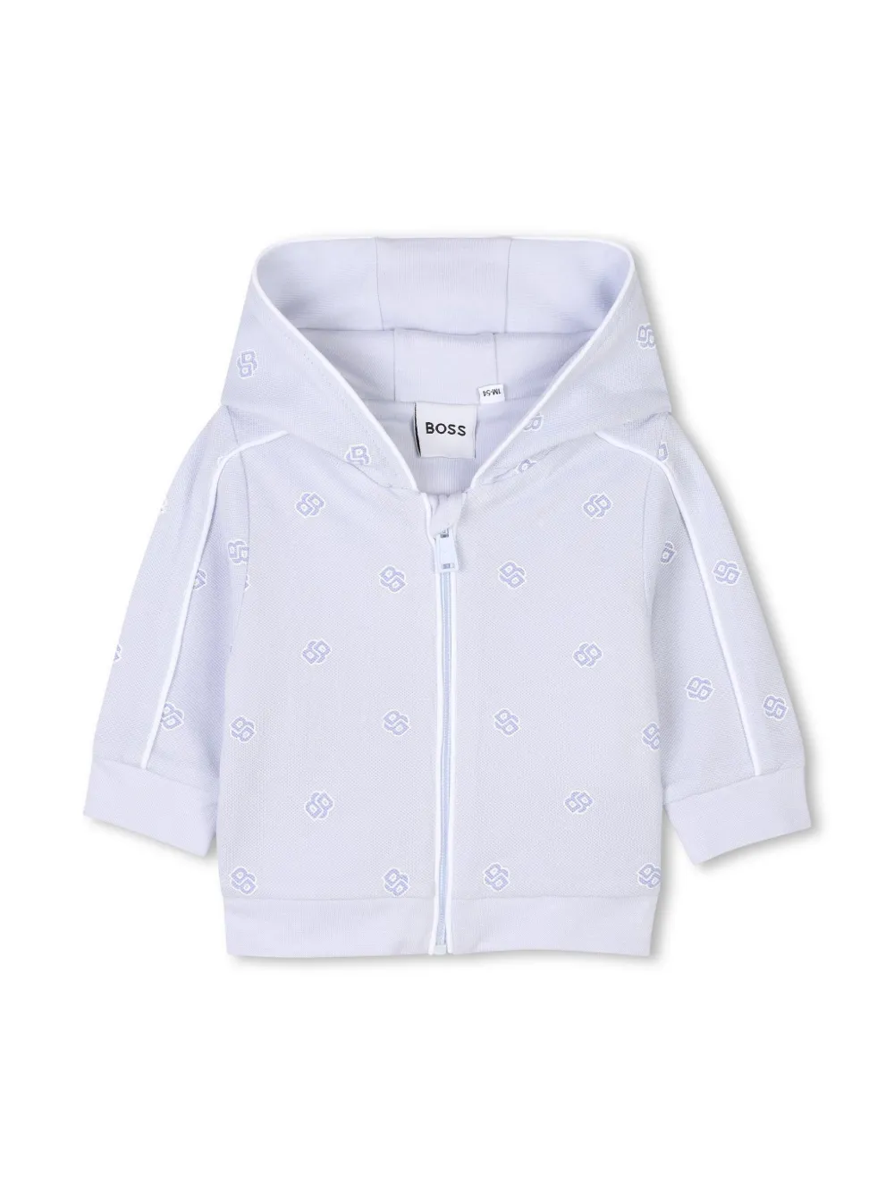 BOSS Kidswear Trainingspak met monogram-print Blauw