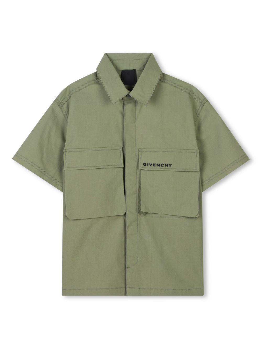 Givenchy Kids Shirt met geborduurd logo Groen