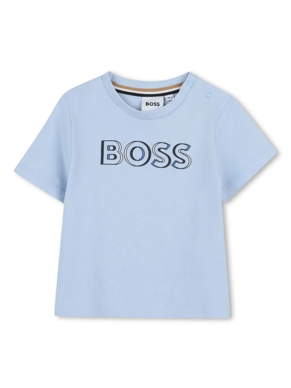 BOSS Kidswear T-shirt met logoprint Blauw