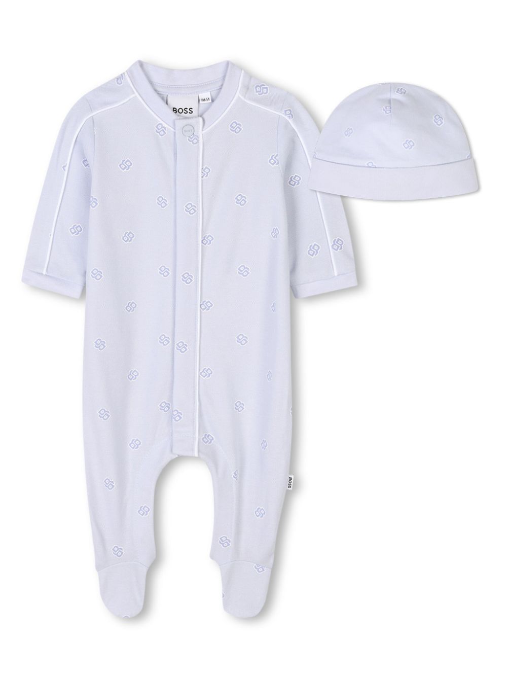 BOSS Kidswear Pyjama en muts met monogram-print Wit