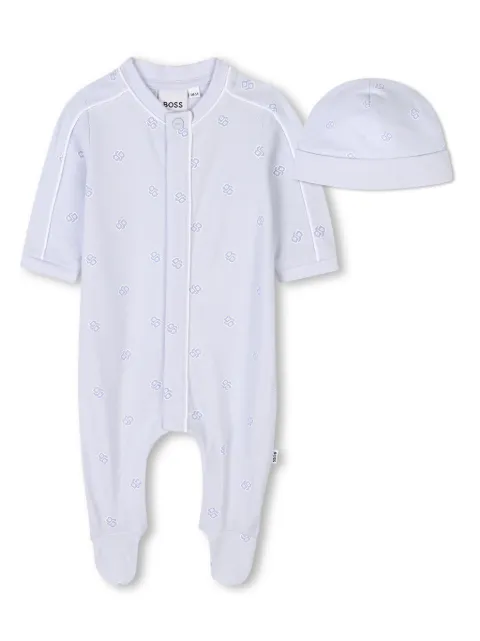BOSS Kidswear monogram-pattern pajama set