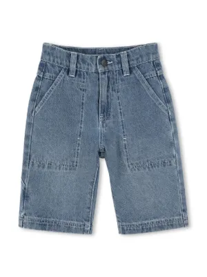 Marc Jacobs Kids パッチワーク デニムショートパンツ | ブルー