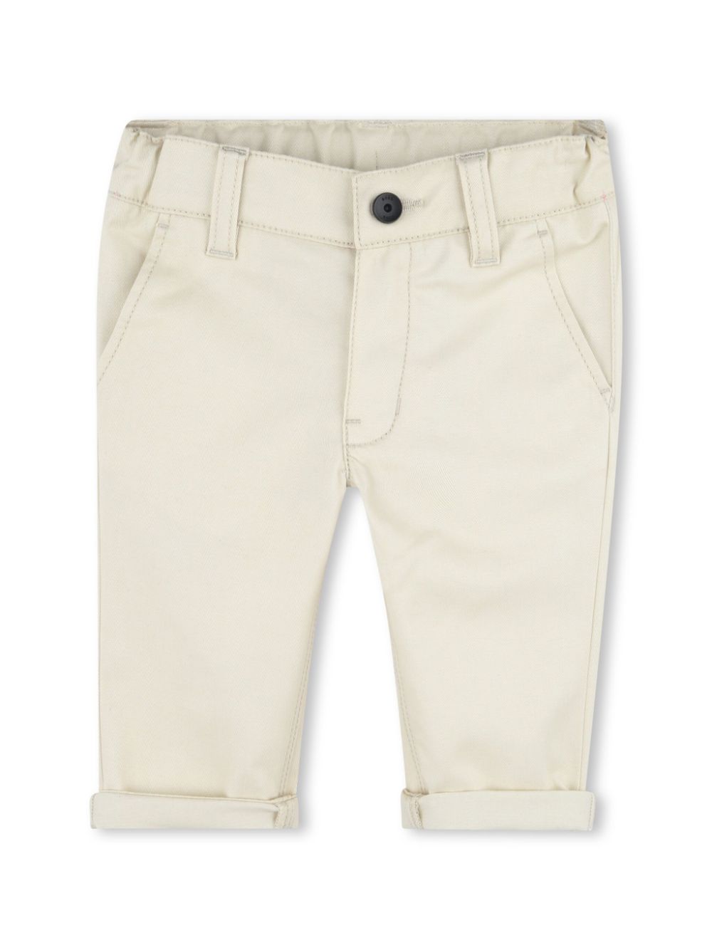 BOSS Kidswear turn-up chino trousers - Neutrals