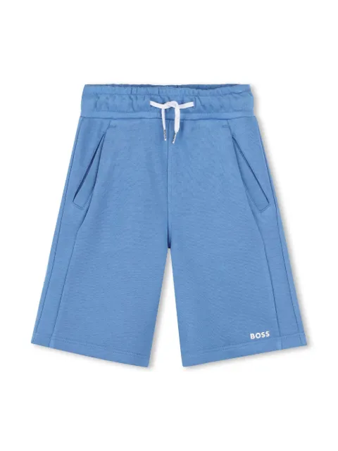 BOSS Kidswear logo-print track shorts