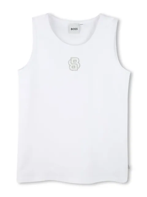 BOSS Kidswear logo-embroidered tank top 