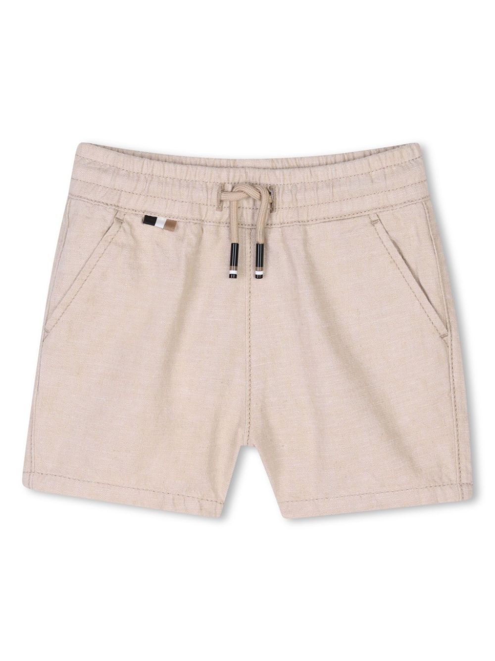 BOSS Kidswear logo-embroidered shorts - Neutrals