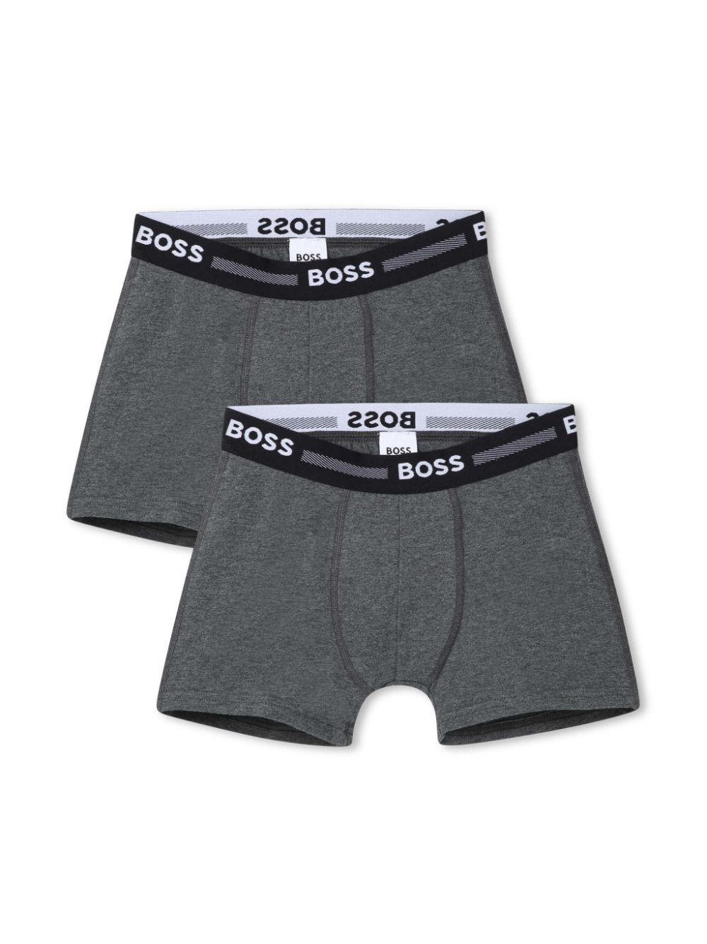 BOSS Kidswear logo-waistband boxers set - Grey