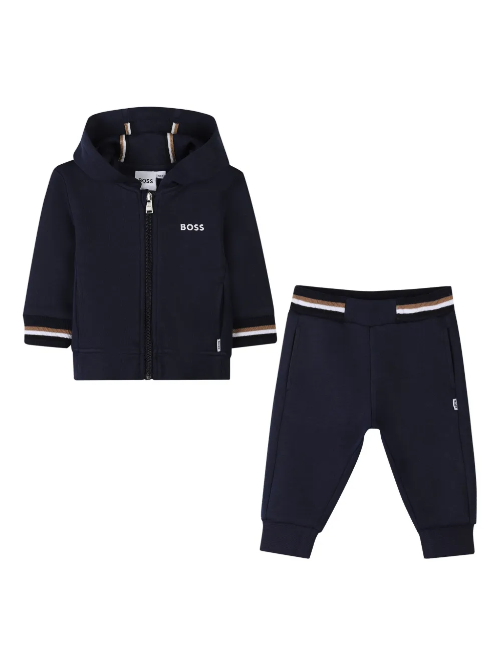 BOSS Kidswear Trainingspak met logoprint Blauw