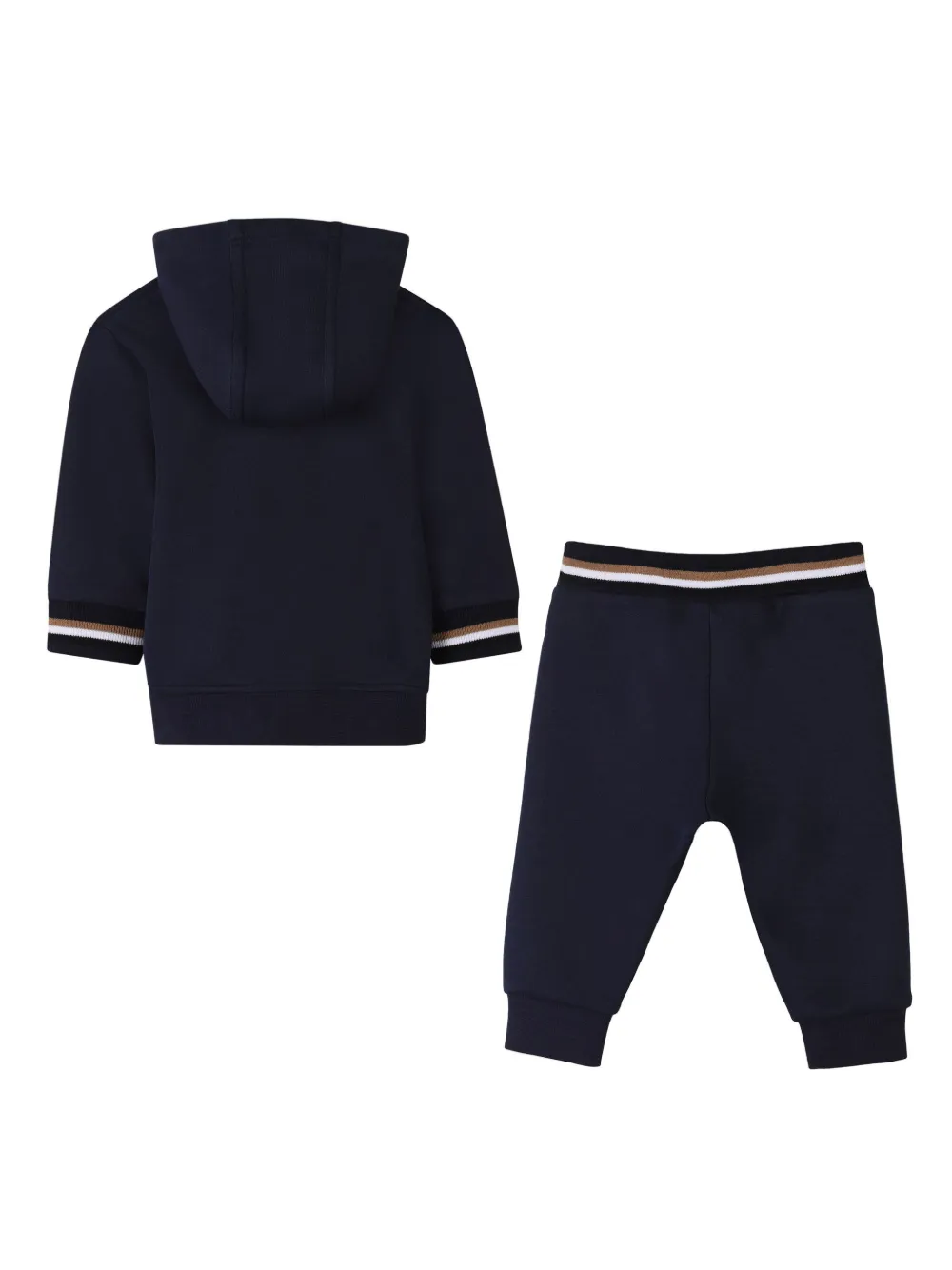 BOSS Kidswear Trainingspak met logoprint - Blauw