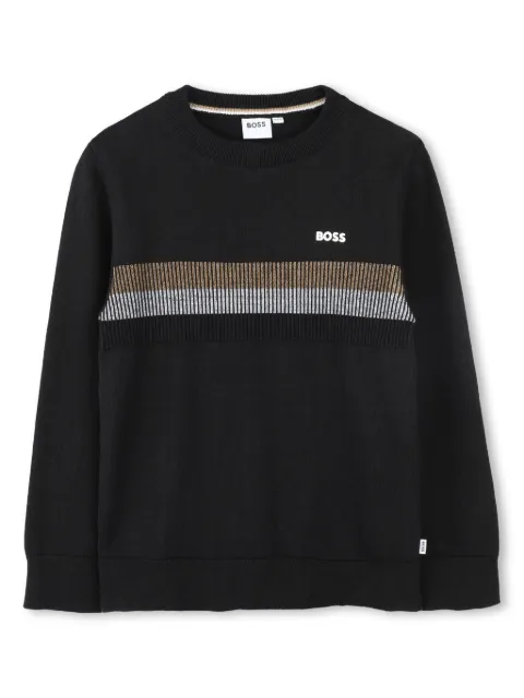 BOSS Kidswear logo-print cotton sweatshirt