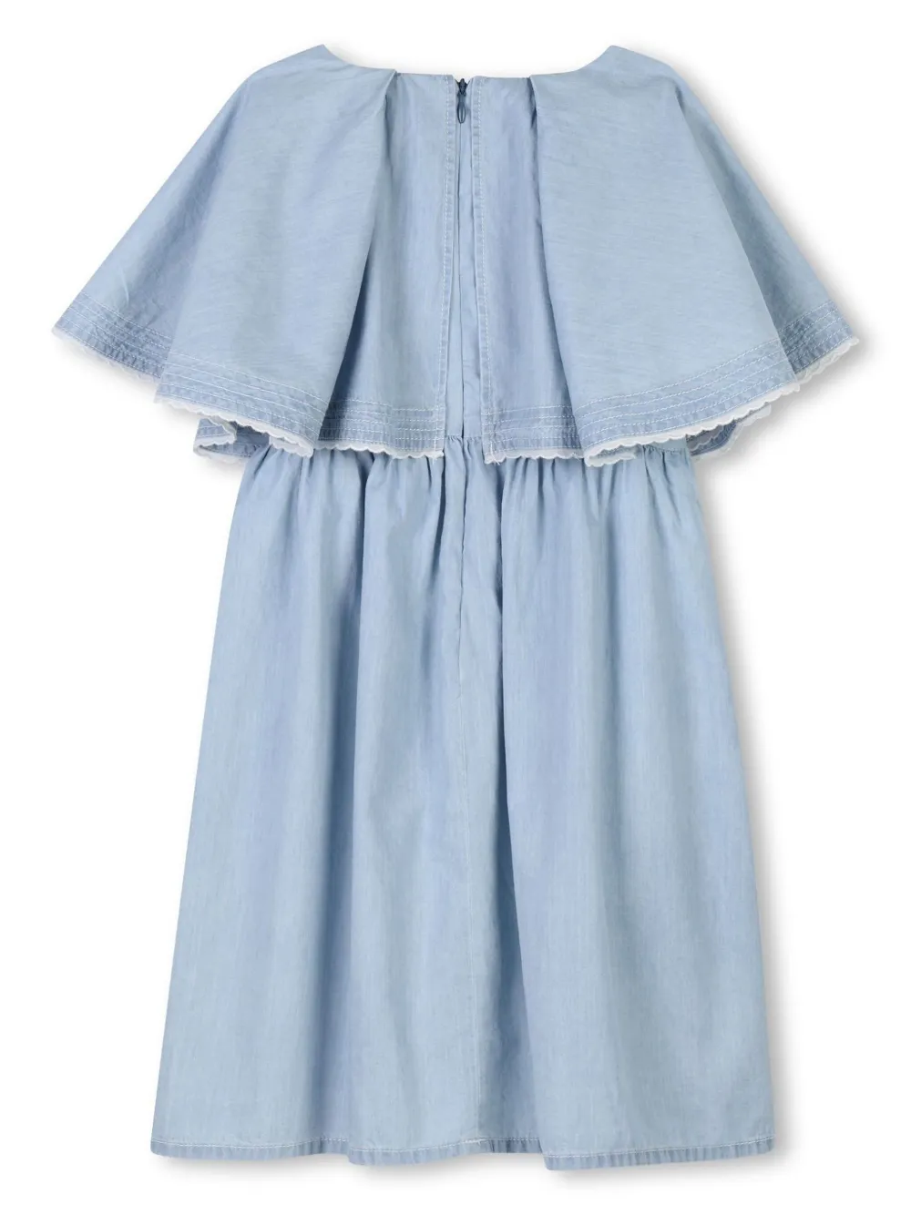 Chloé Kids Jurk met ruches - Blauw