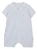 BOSS Kidswear monogram-print romper - Blue