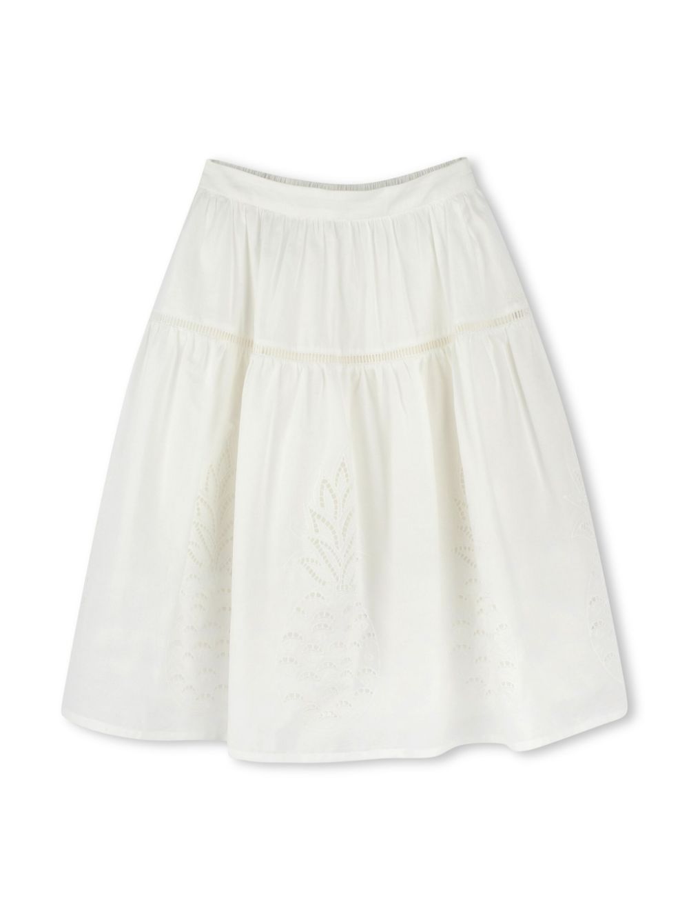 Chloé Kids organic cotton midi skirt - White