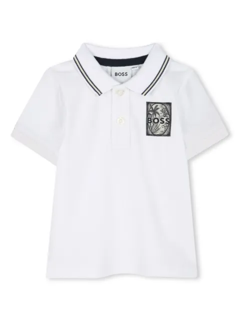 BOSS Kidswear logo-embroidered polo shirt