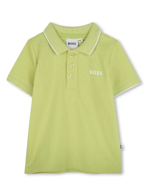 BOSS Kidswear logo-embroidered polo shirt