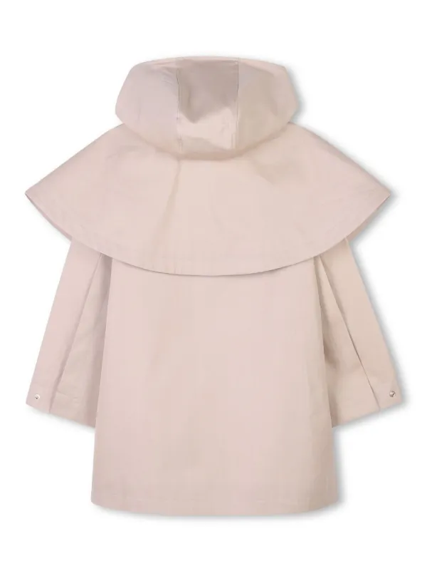 Chloé Kids hooded-cape Trench Coat | Neutrals | FARFETCH
