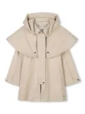 Chloé Kids hooded-cape trench coat - Neutrals