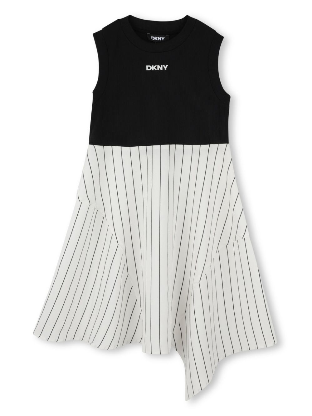 Dkny Kids Gestreepte jurk Zwart