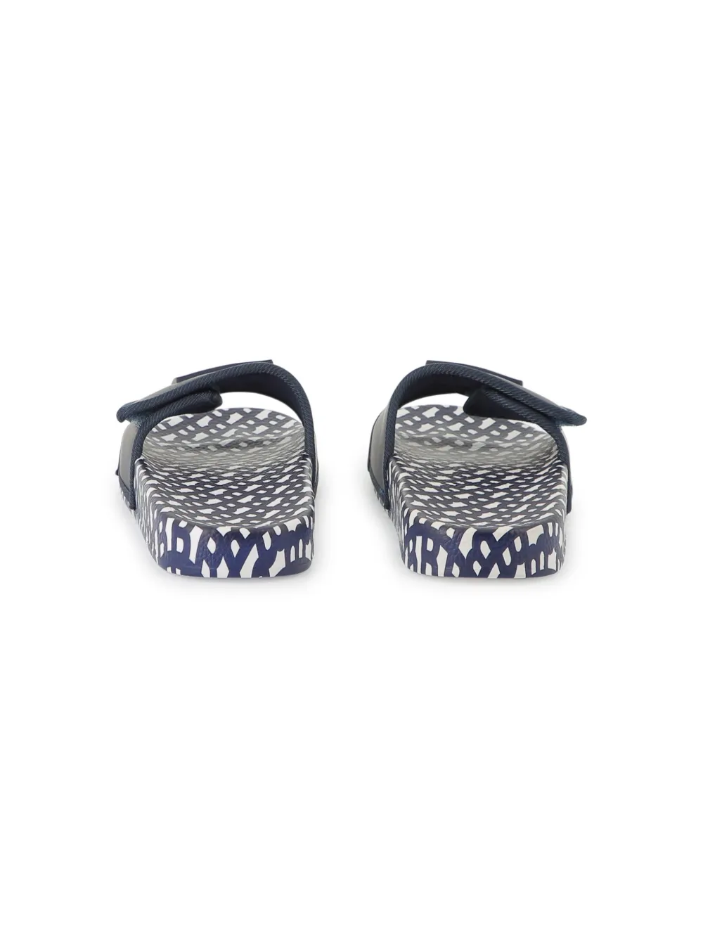 BOSS Kidswear logo-print slides Blue